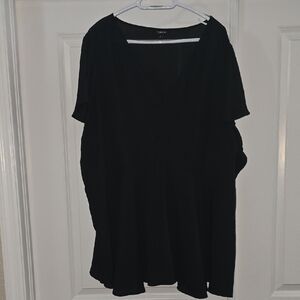 Like New: Torrid Sheer Black V-Neck Blouse